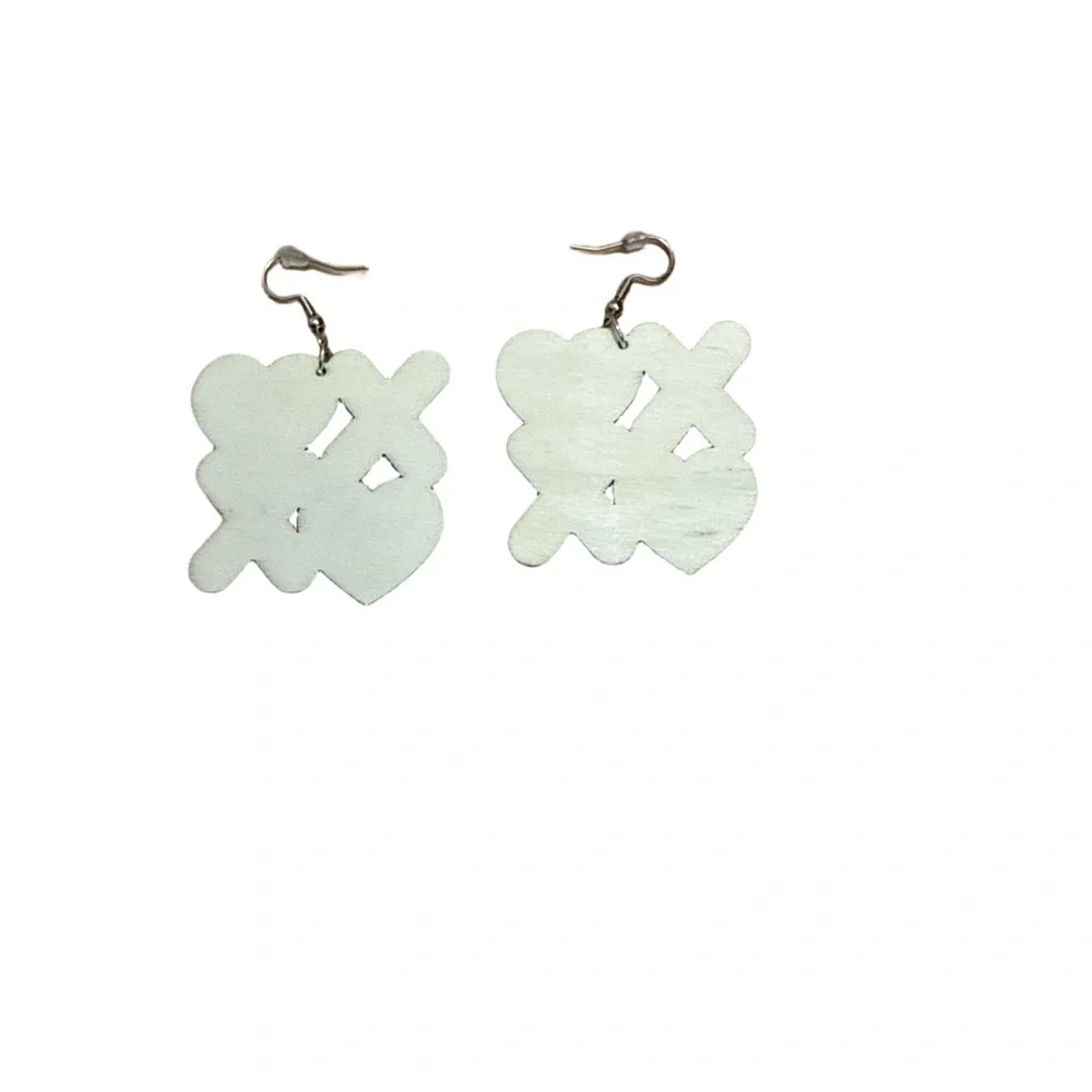 Pink and Red XO Heart Earrings